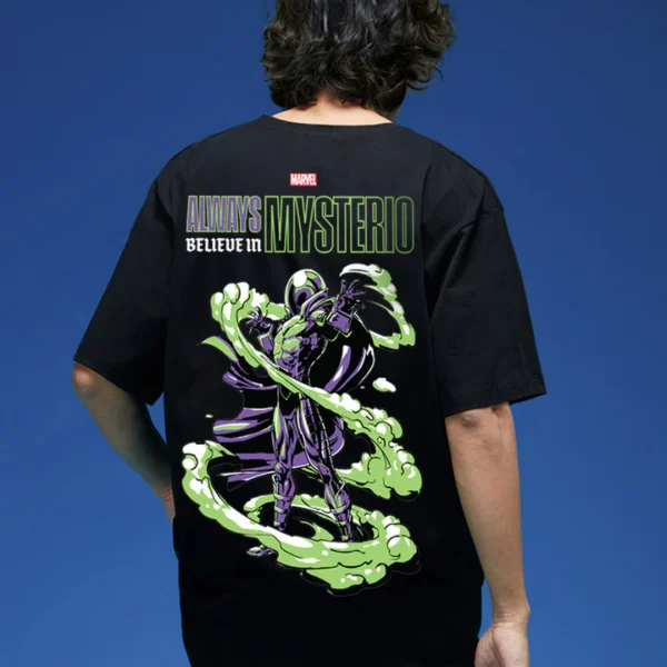 Marvel Mysterio Black Oversized Printed Exclusive T-shirt
